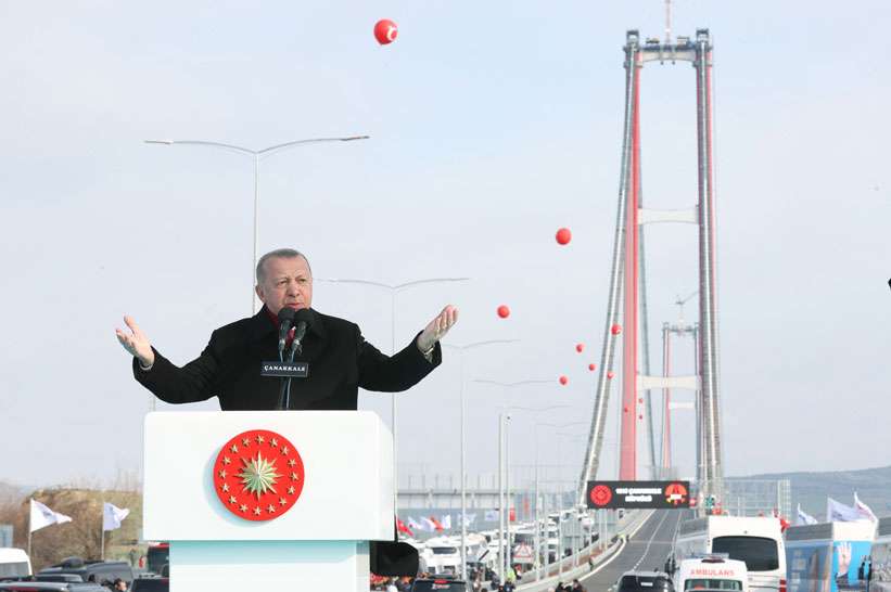 Erdoğan inaugurates 1915 Çanakkale Bridge